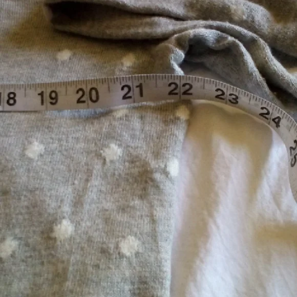 Talbots Gray and White Cardigan Sweater - Picture 4 of 4